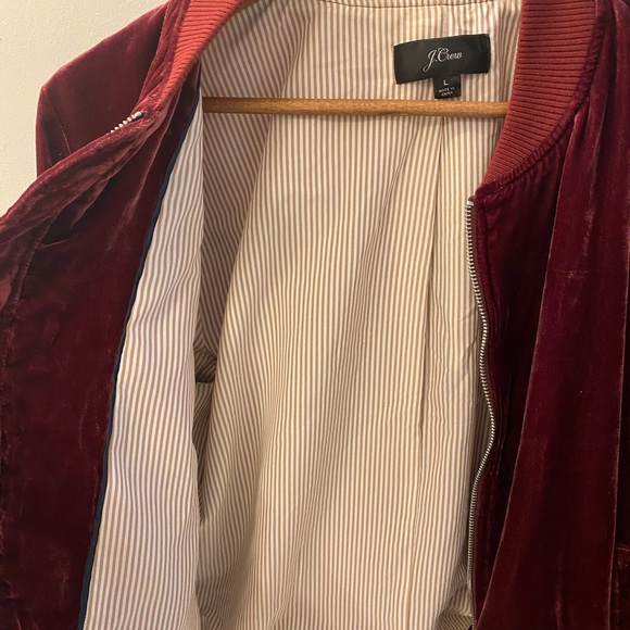 Jcrew burgundy velvet jacket - Picture 3 of 4